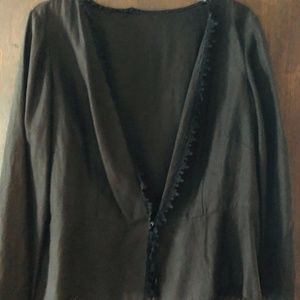 black linen jacket